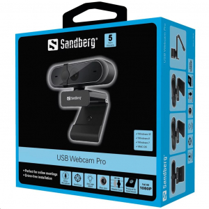 Sandberg Webcam Pro webkamera fekete (133-95)